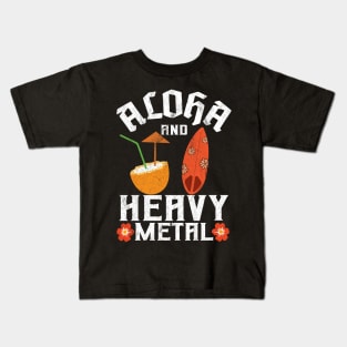 Aloha And Heavy Metal Funny Death Metal Kids T-Shirt